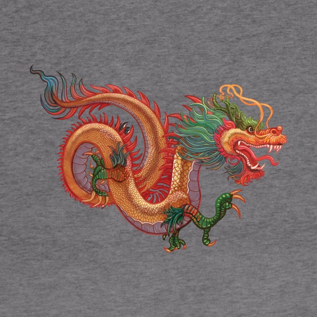 'Imagine Colorful Dragon Tattoo' Dragons Gift by ourwackyhome